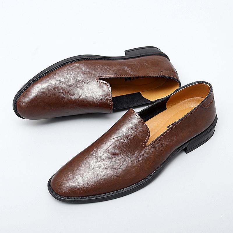 Genuine Leather Loafers Mens Design Moccasin Fashion Slip on Flats Comfy Casual Shoes Handmade Male Boat Footwear Driving Shoes
