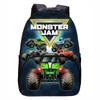 Monster Jam Truck, Round Front Bag Backpack for Primary, Secondary, and High School Students, Male and Female Backpacks