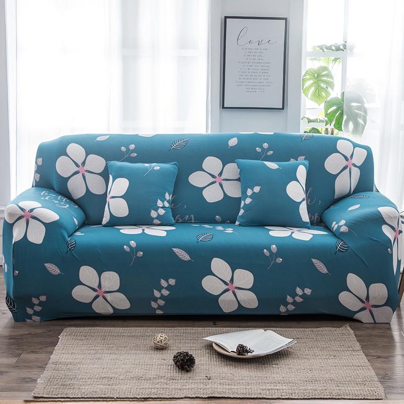 Stylish Flower Leaf Sofa Cover Elastic All-inclusive Protection For Sofas Of Any Size