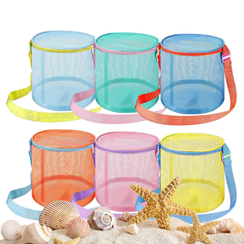 Beach Toy Mesh Bag, Beach Tote, Storage Pouch, Shoulder Bag, Kids' Beach Bag, Vacation Mesh Tote