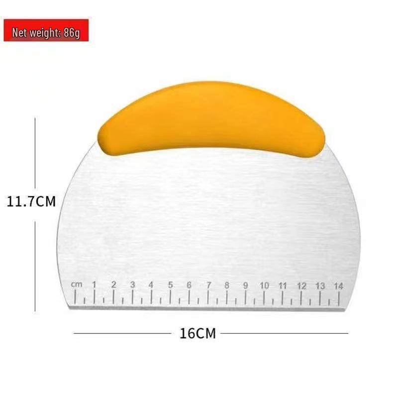 

Stainless Steel Multifunctional Bread Slicer with Scale & Scraper Blade Knife