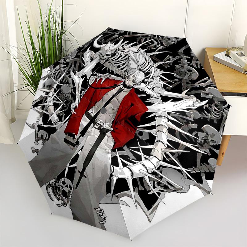 

1pc Anime Character Skeletons Outdoor Umbrella - Automatic Opening/Closing - Portable 3-Fold Design - 8 Bone Iron Frame - Perfect Gift for Fans,