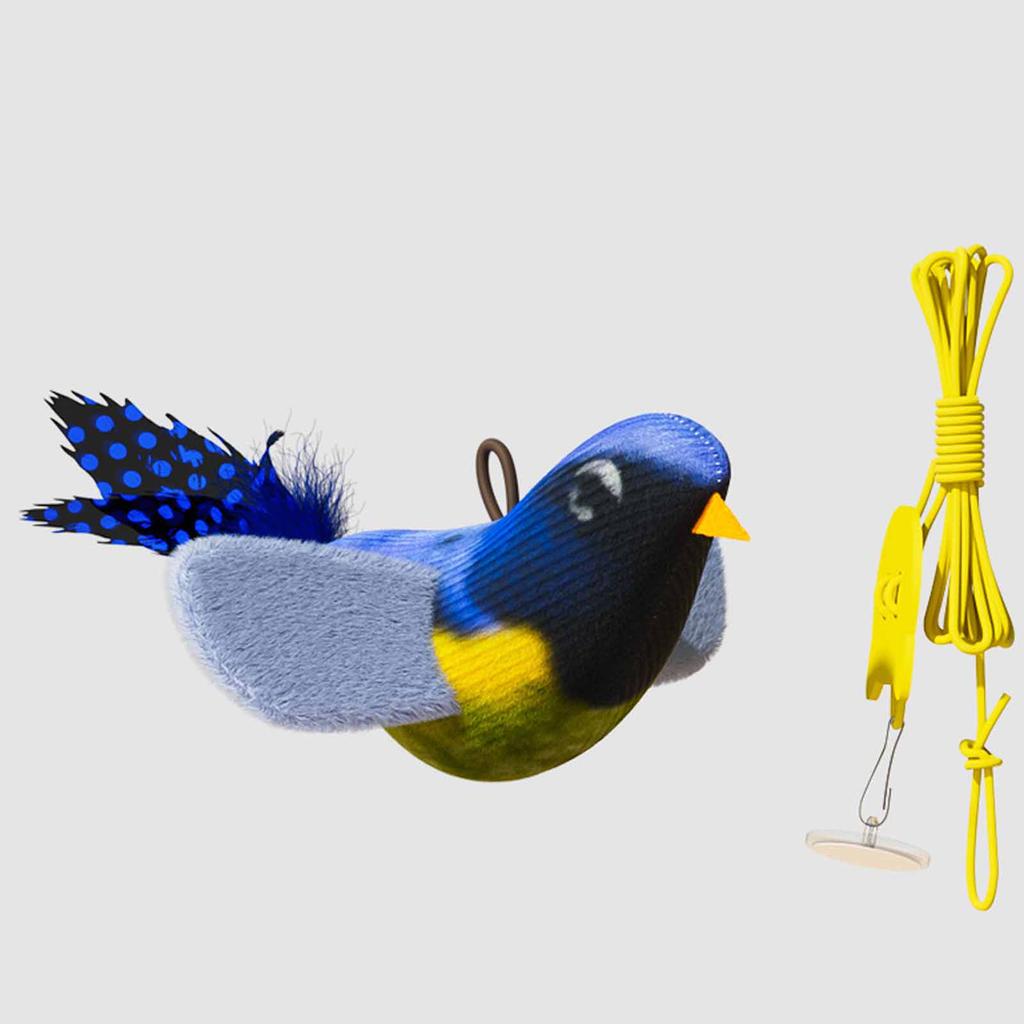 Interactive Bird Toy with Sound, Swinging Simulation Toy for Cats and Kittens, Self-Entertainment