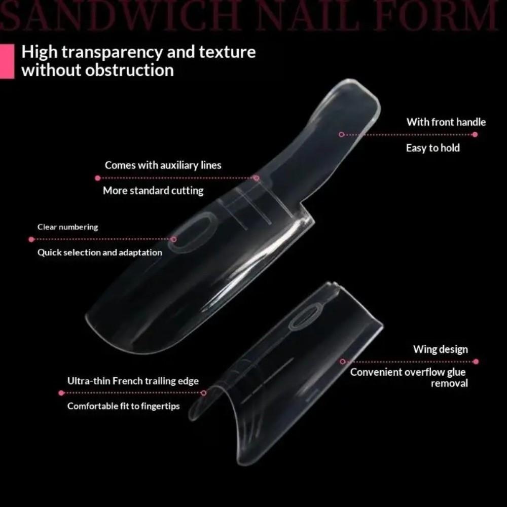 60/240/300 Pcs Acrylic Coffin Nail Forms 15 Size Oval Nail Extension Nail Easy Nail Extensions