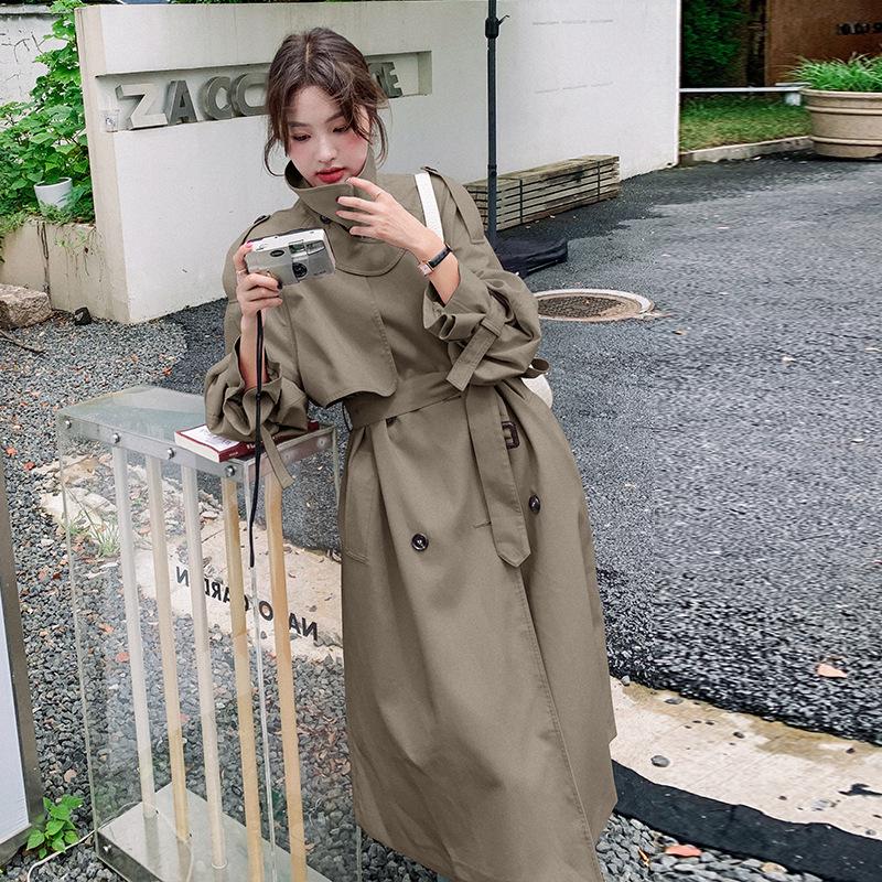Khaki Trench Coat for Women -