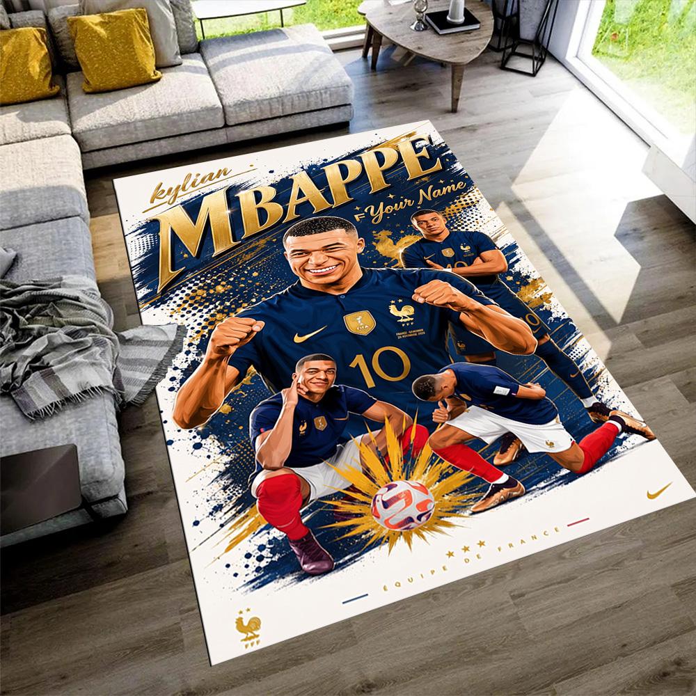 Mbappé Customize Your Name Floor Rug Office Rug Suitable for Game Room Bedrooms Study Room Outdoor Antislip Carpet Decorate Offices