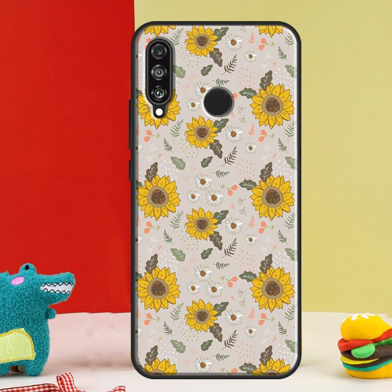 Summer Daisy Sunflower Floral For Huawei Nova Y91 Y90 Y60 Y70 Y72 Y61 9 10 SE 12i 12s 11i 5T P60 Pro P20 P30 P40 Lite Case