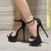 Fashion Eilyken Sexy Pole Dance High Heels Women Sandals Fashion Platform Open Toe Buckle Strap Party Shoes Size 34-46