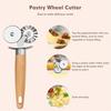 Pasta Cutter Wheel - Fluted Pastry Cutter Double Wheel Ravioli Cutter
