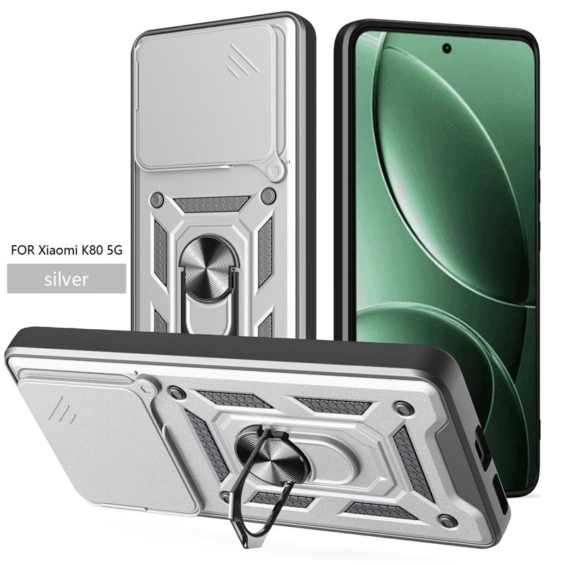 For POCO F7 Pro Case Car Magnetic Ring Stand Holder Phone Case For Xiaomi Mi Poco F7 Pro F7Pro Slide Camera Armor Back Cover