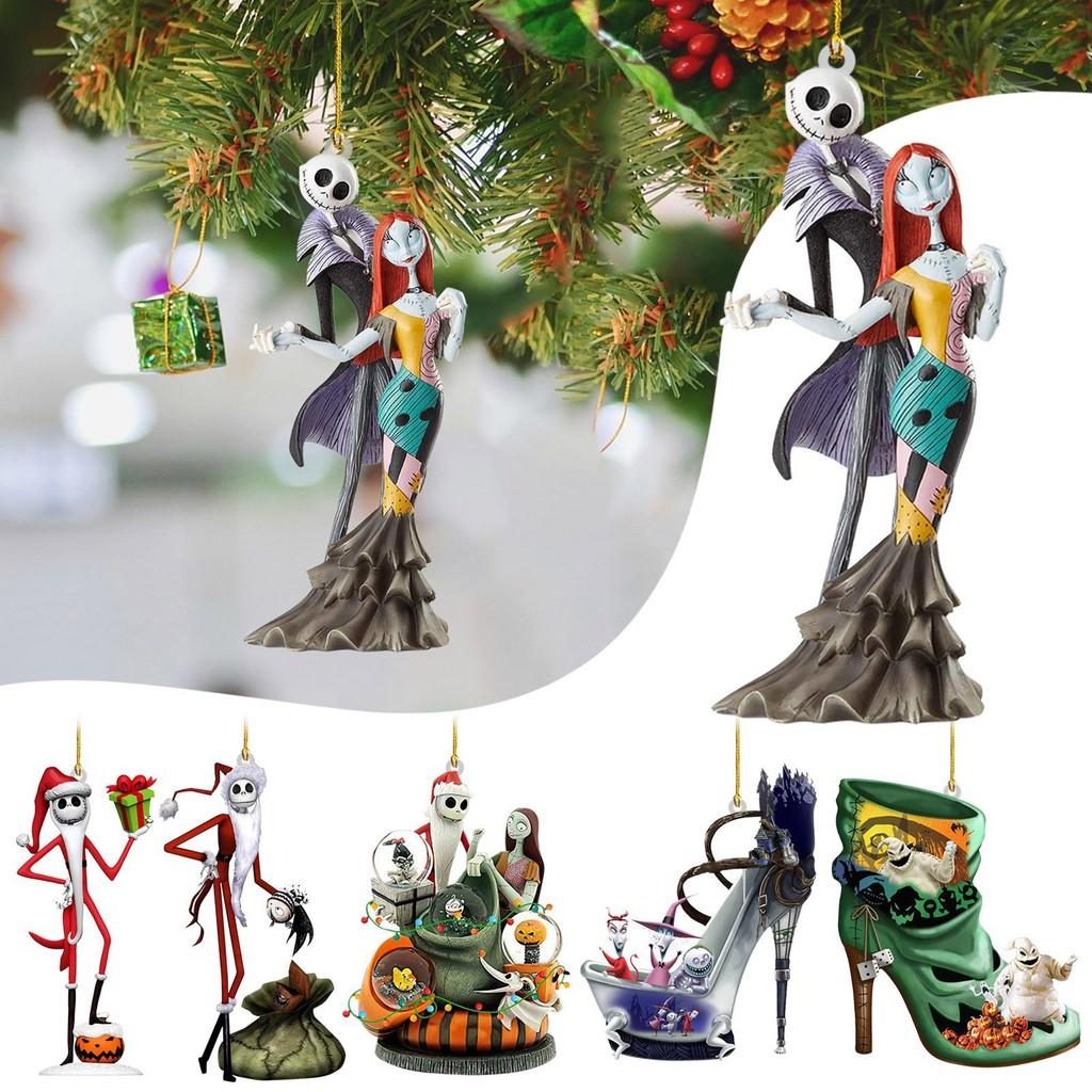 Vibrant Burton Tim Nightmare Before Christmas Acrylic Decoration Set With Jack Friends And