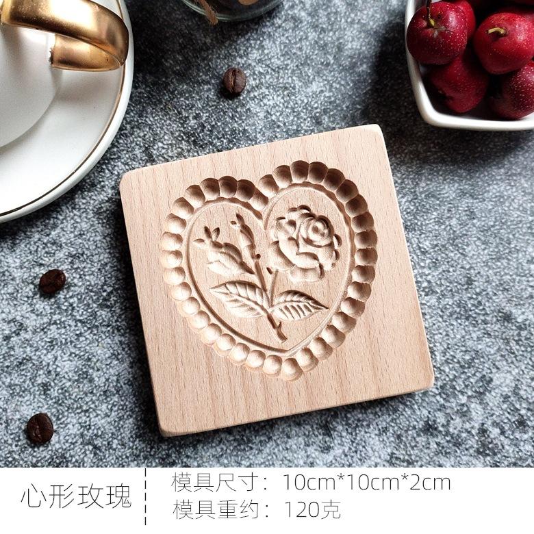 Wooden Cookie Cutter Mold Wedding Cookie Moulds Flower Tree Cartoon Animals Pattern Cake Baking Mould Tools for Christmas Easter