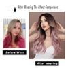 Women's Simulation Wig 60cm Hair Pink and Purple Wig Long Curly Wig Full Headgear Rose Hair Net Headdress Beauty Decoration Wig