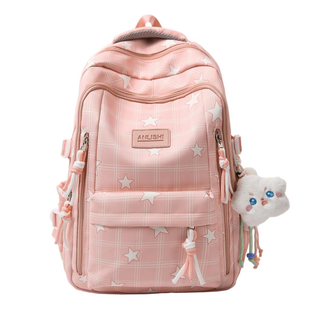Schoolbag Korean Small Fresh Student Schoolbag Graffiti Versatile Lightweight Large Capacity Travel Backpack Junior High School Backpack Women's Bag