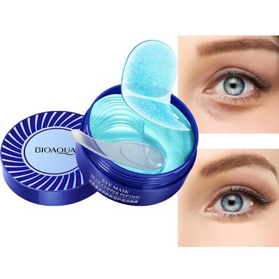 Blaue Kupferpeptid-Anti-Aging-Kollagen-Augenmaske, straffend, feuchtigkeitsspendend, zart, elastisch, zart, feuchtigkeitsspendend, feuchte Augenpflege