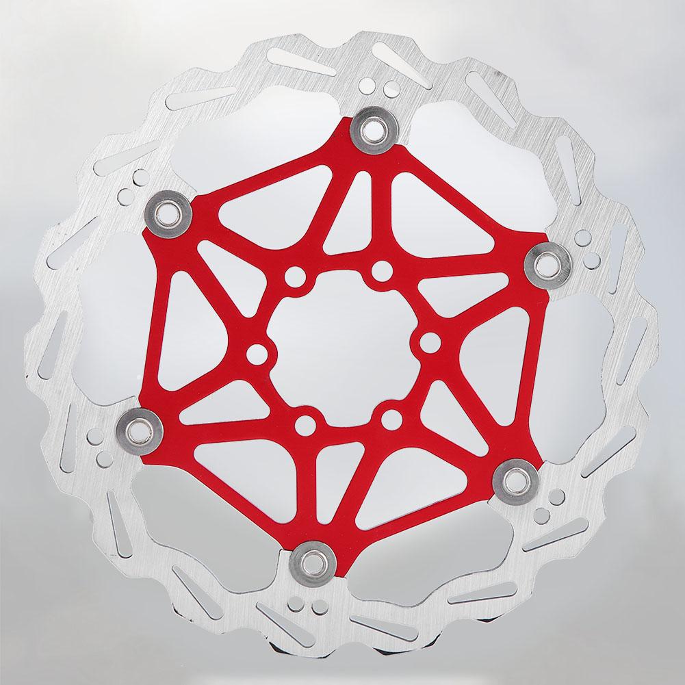 160180203mm Mountain Bike Type Floating Brake Disc Bicycle Brake Pad Cycling Accessory(Red 160mm)