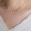 Luxury Beaded Choker Necklace Exquisite Collarbone Chain Brilliant Neck Pendant  Birthday Gift