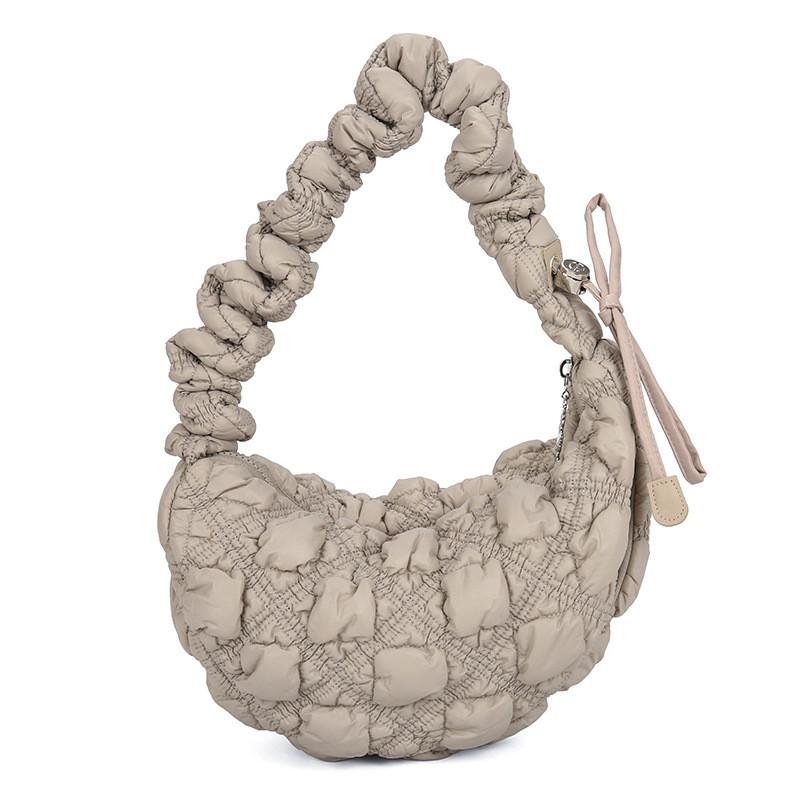 IELGY Ladies Underarm Bag Fashionable Pleated Cloud Bag All-Match Dumpling Bag