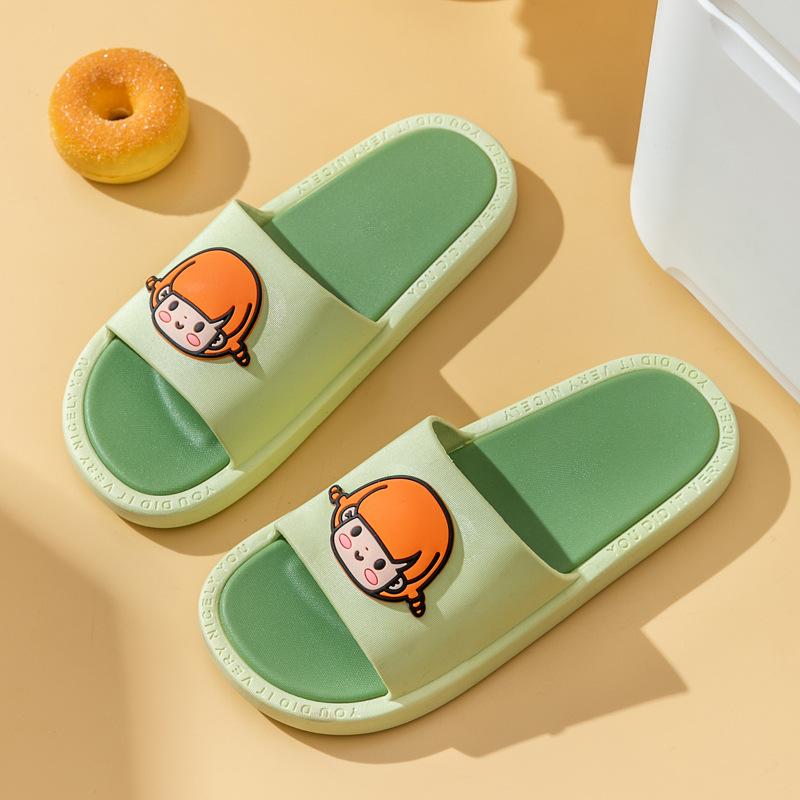 Indoor slippers women's summer home non-slip bath home cute bathroom can wear couple slippers men