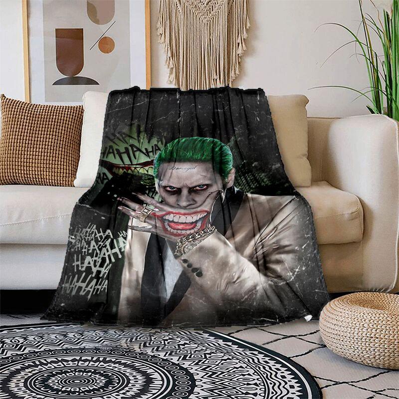 1pc Damaged Smile Joker Cartoon Blanket,Portable Throw for Travel & Camping, All Season Cozy Blanket,Ideal Gift