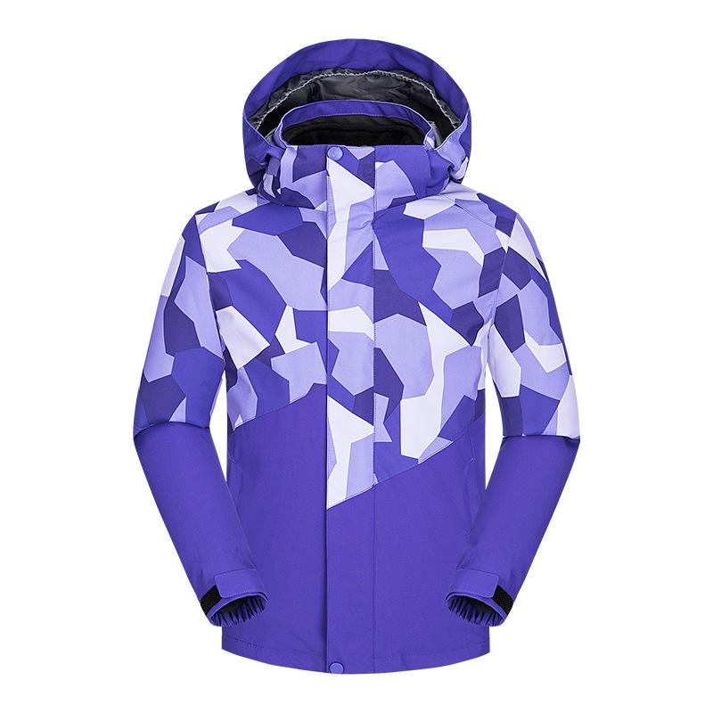 Children's Camouflage Windproof & Waterproof 3-in-1 Hiking Jacket Set for Autumn & Winter