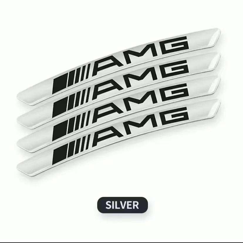 4Pc Auto Wheel Hub Badge Tire Rim Stickers Accessories Car Styling for Mercedes Benz AMG W204 W124 W210 W205 W211 W203 W212 W211