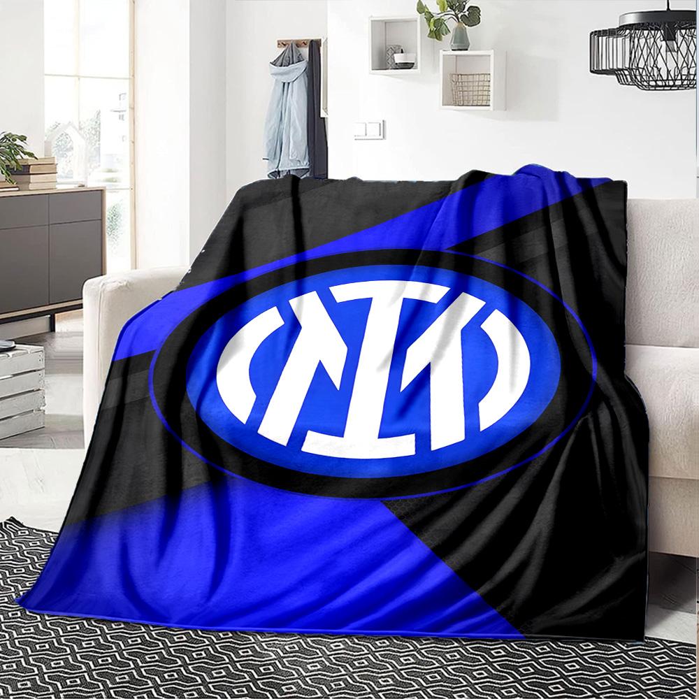1pc Internazionale Milano Blanket, Gift, for Men and Women, Soft Blanket, Good for Sofa Bed Couch Travel, Lightweight Flannel Blanket