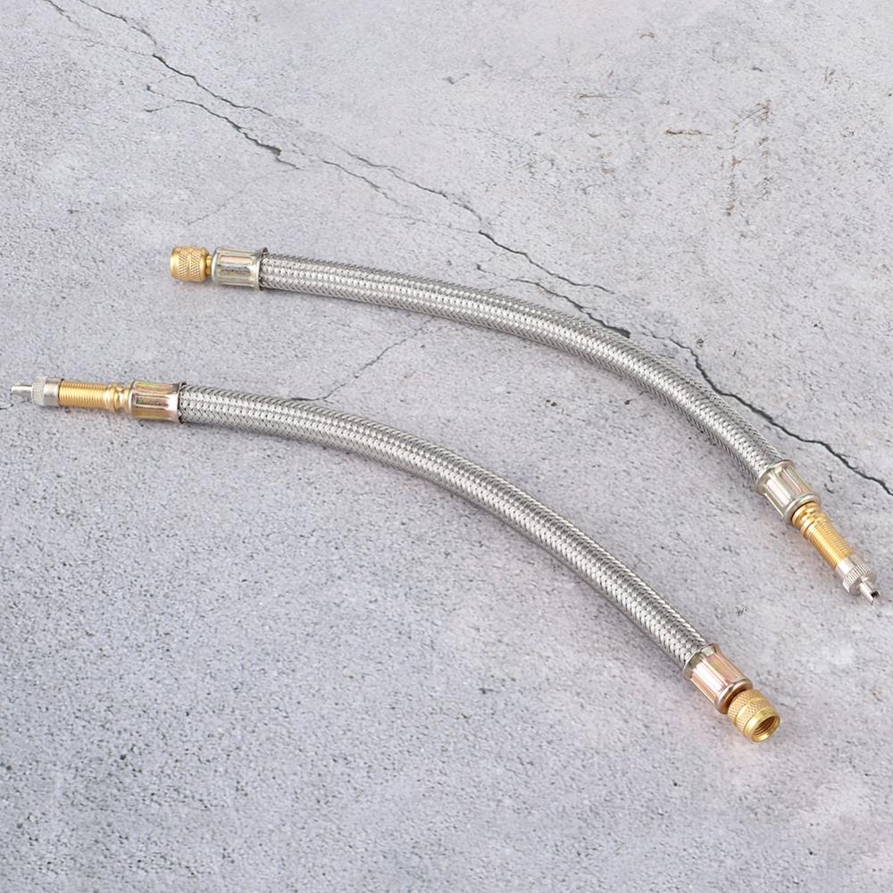 2PCS Brass Fitting Valve Stem Hose Adapter Valve Extension  Refill Air For Hidden Valves