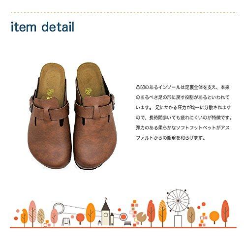 Joy Walker Women's Flat Sandals, Casual Comfort Sandals, Brown, Size 37 (109P), Size 23.5cm