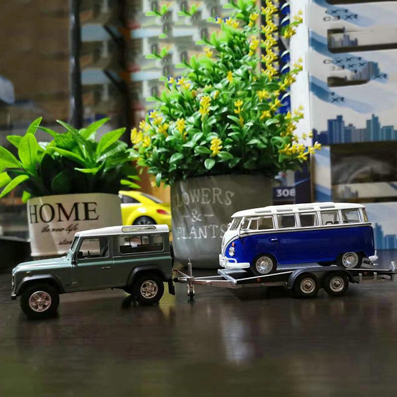 1:43 Литой металлический прицеп серебряный — фото 4