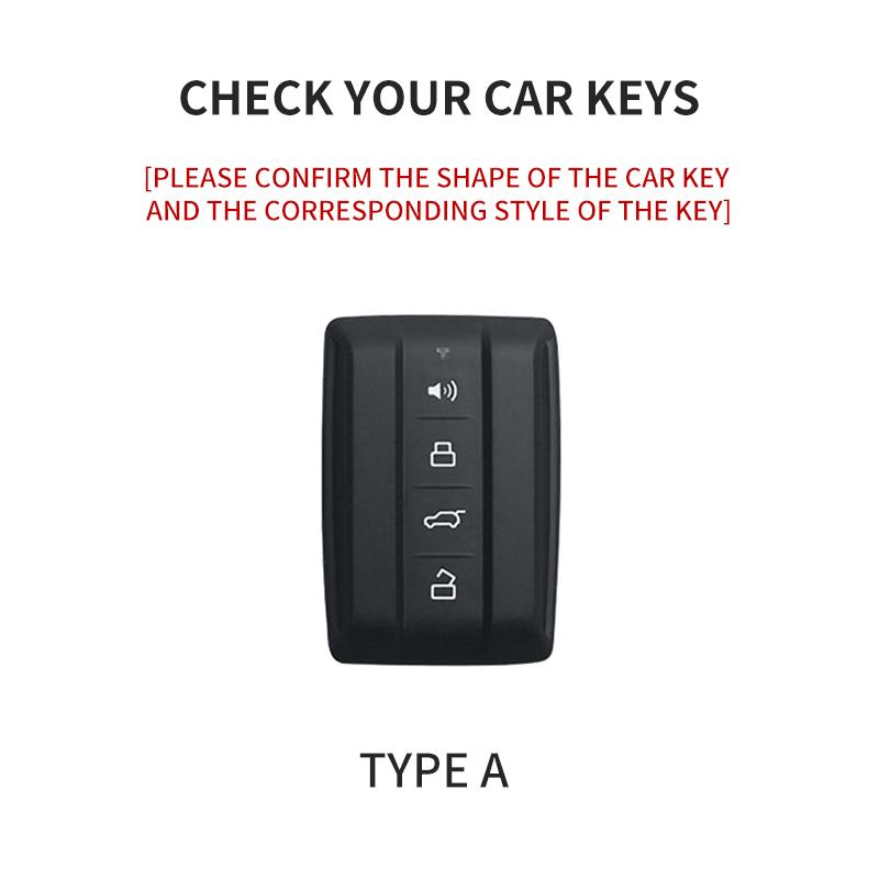 Leather Car Remote Control Key Case Cover Shell for Tank 300 500 Protective Keychain Buckle Interior Car Accessories