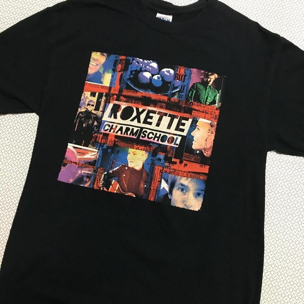 Roxette Charm School Tour 2012 Черная Унисекс все размеры Футболка Унисекс Футболка L