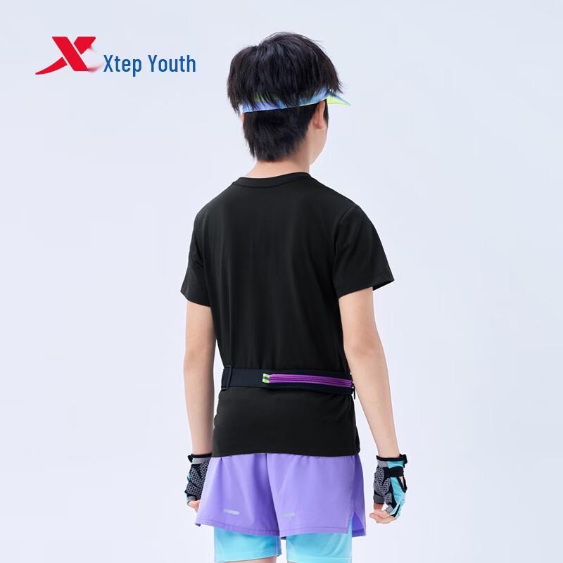 Xtep Youth Reflective Logo Round Neck Short Sleeve T-Shirt