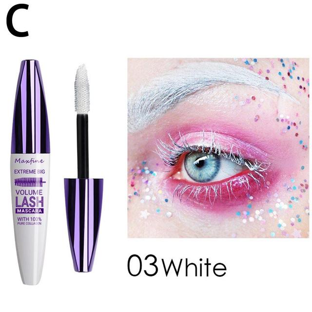 5D Silk Fiber Mascara Lash Color Mascara Waterproof Rimel 3D Mascara Ögonfransförlängning Tjock förlängande ögonfransar Kosmetisk