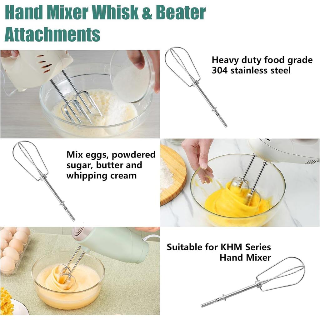 Hand Mixer Attachments Stainless Steel Hand Mixer Beaters with Egg Separator for Replacement