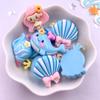 10pcs Colorful Resin Cartoon Mermaid Octopus Shell Conch Dolphin Figurines Flat back Scrapbook Hair Bow Decor DIY Jewelry Crafts