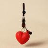 Handmade Heart Wood Carving Keyring & Backpack Charm – Perfect Gift for Couples or Girlfriend