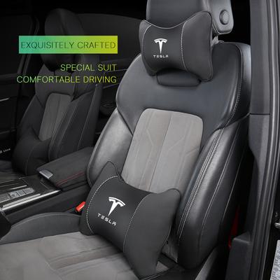 1Pcs Car Interior Headrest Seat Head Support Neck Pillow For Model 3 Y S X SpaceX Cybertruck Juguete Roadster Coil Bonina