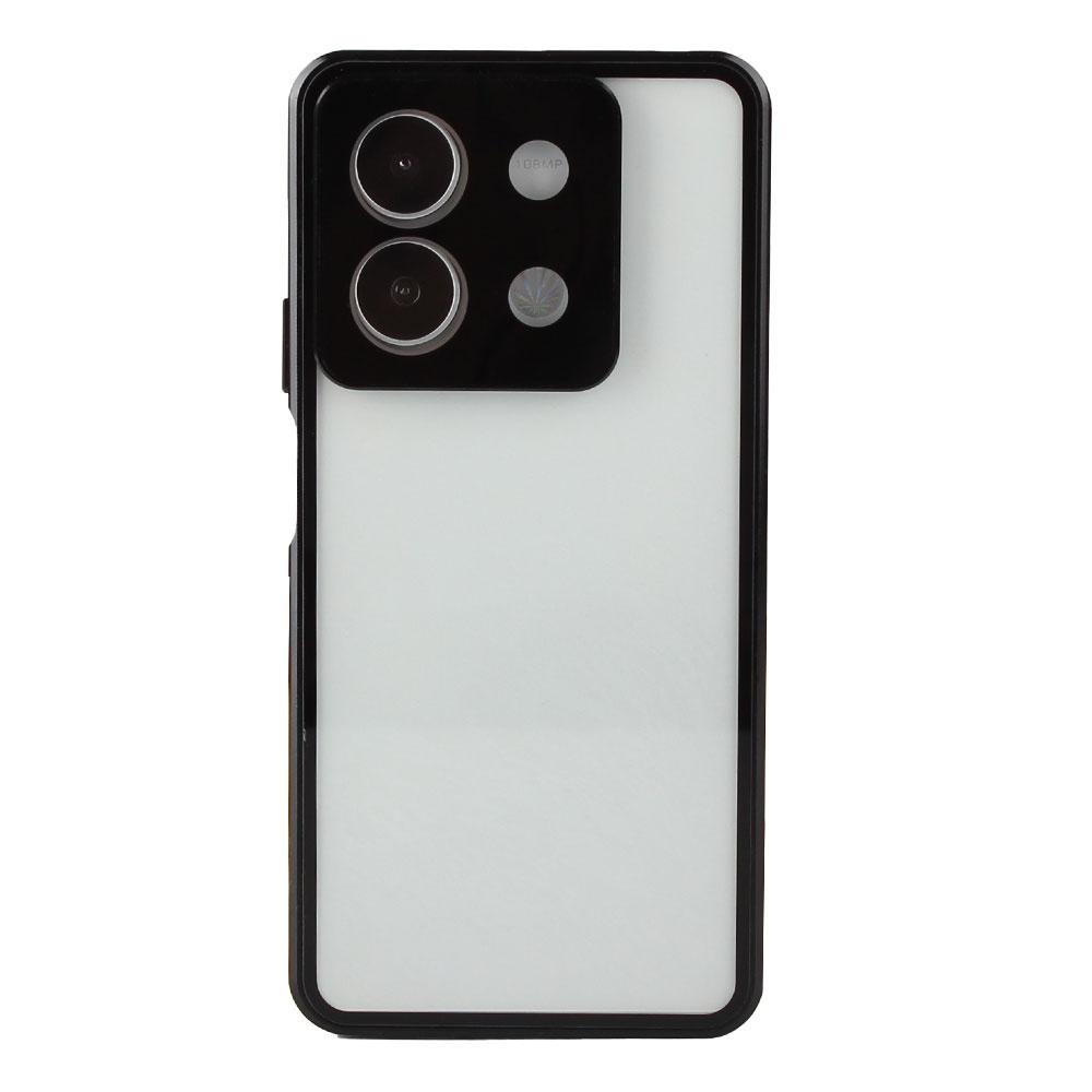 Case for Xiaomi Redmi Note 13 5G, Magnetic Dual Glass, Black