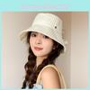 Polyester Wide Brim Bucket Hat With Sun Protection For Outdoor Activities