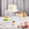 6Pcs Buffet Riser Clear Food Display Stand with Hollow Bottom Acrylic Cube Nesting for