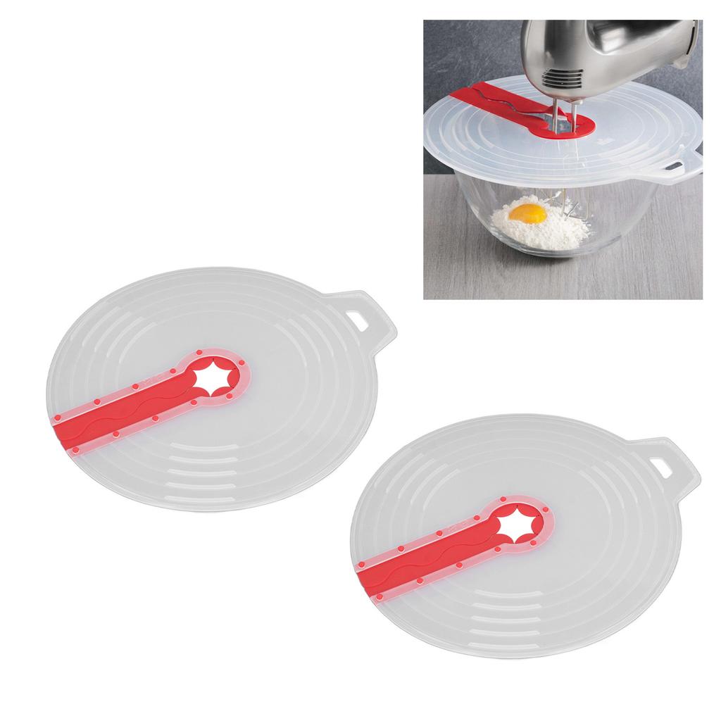 2Pcs Bowl Anti   Lid Mixer Bowl Cover Silicone Egg Whisk Splatter Guard Cover for Mixing Eggs Whipping Crm Frothing Milk