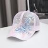 New Thin Mesh Breathable Baseball Cap Creative Sequin Flower Rhinestone Fashionable Sweet Cap Personalized Trendy Hat