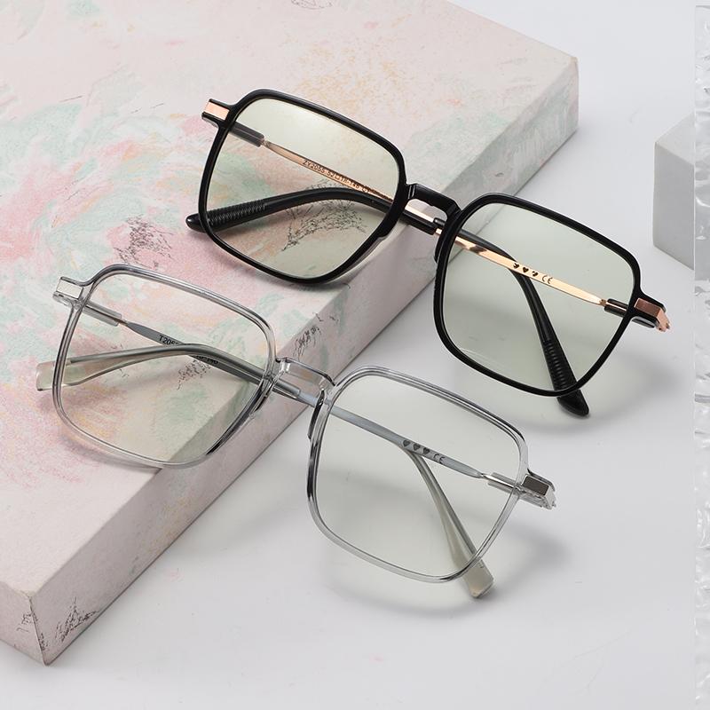 Photochromic Anti Radiation large frame Glasses Shades Transition Eyeglasses Korean Replaceable Lens women resistant Glare flat mirrors Eyewear