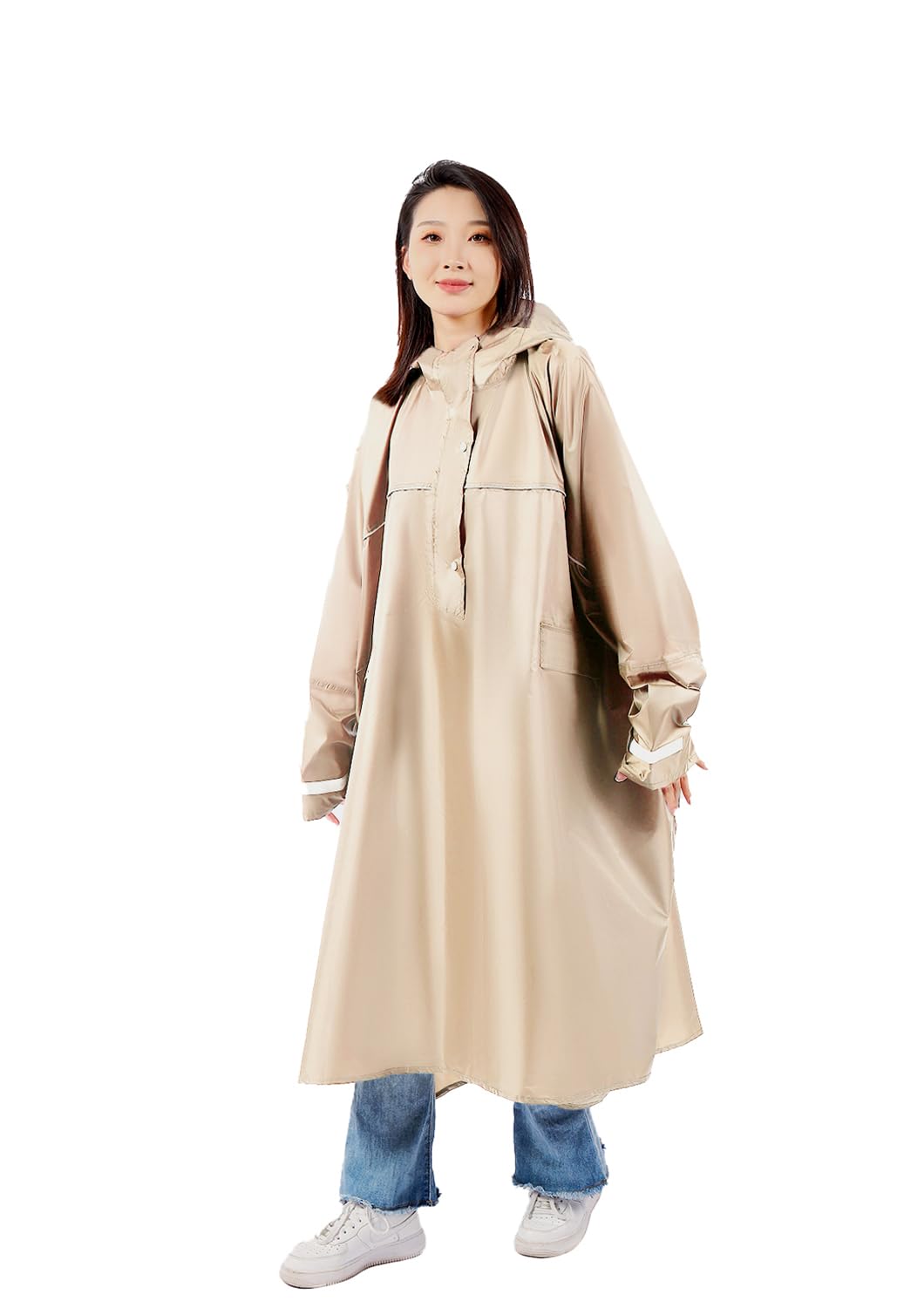 

Fipiifly Велосипедный Велосипедный Дождевик Ветрозащитный и Водонепроницаемый для Включает Сумку для Хранения Женский Дождевик, Совместимый с Рюкзаком, Мужской Пончо, Многофункциональный,