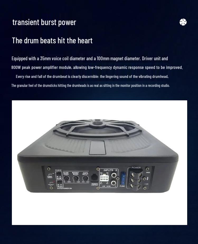 Ultra-Thin Car Subwoofer with Lights: Active Seat Cannon Speaker Modification