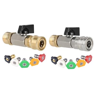 M22 14MM Adapter With Quick Coupling Ball Valves for High Pressure Wash Hose Switches Water Flows Quick Connector Enduring