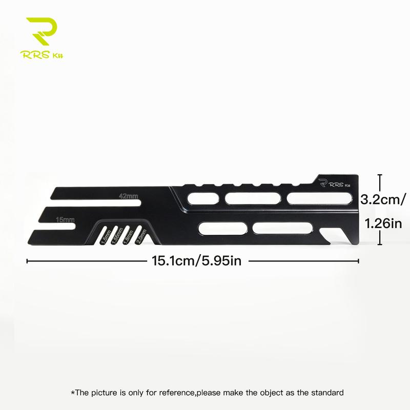 RRSkit Multi Bike Disc Brake Straightening Wrench Brake Pad Wear Indicator Gauge Rust-Resistant Rotor Truing Tool Fit All Discs