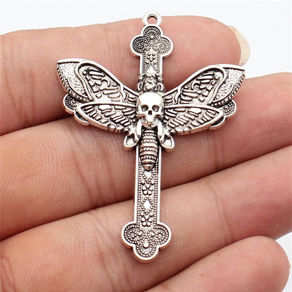 Large Crosses Detailed Religious Charm Antique Bronze Zinc Alloy Jewelry Making Supplies Necklace Making DIY Charms