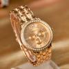Rhinestone Three Women Eyes Steel Band Quartz Watch Decoratives Delicate Thin